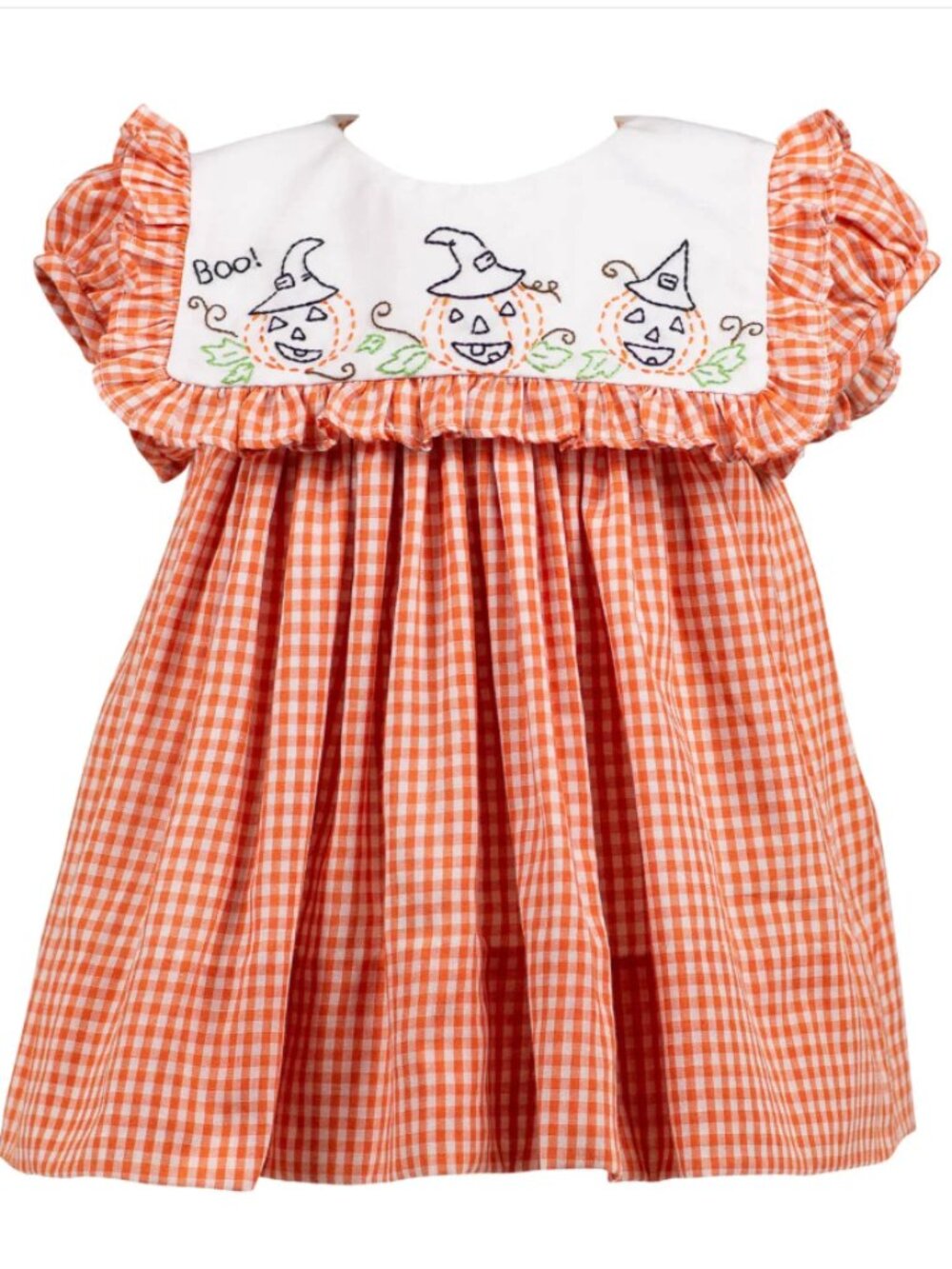 The Proper Peony Embroidered Pumpkins Halloween Dress Size 8